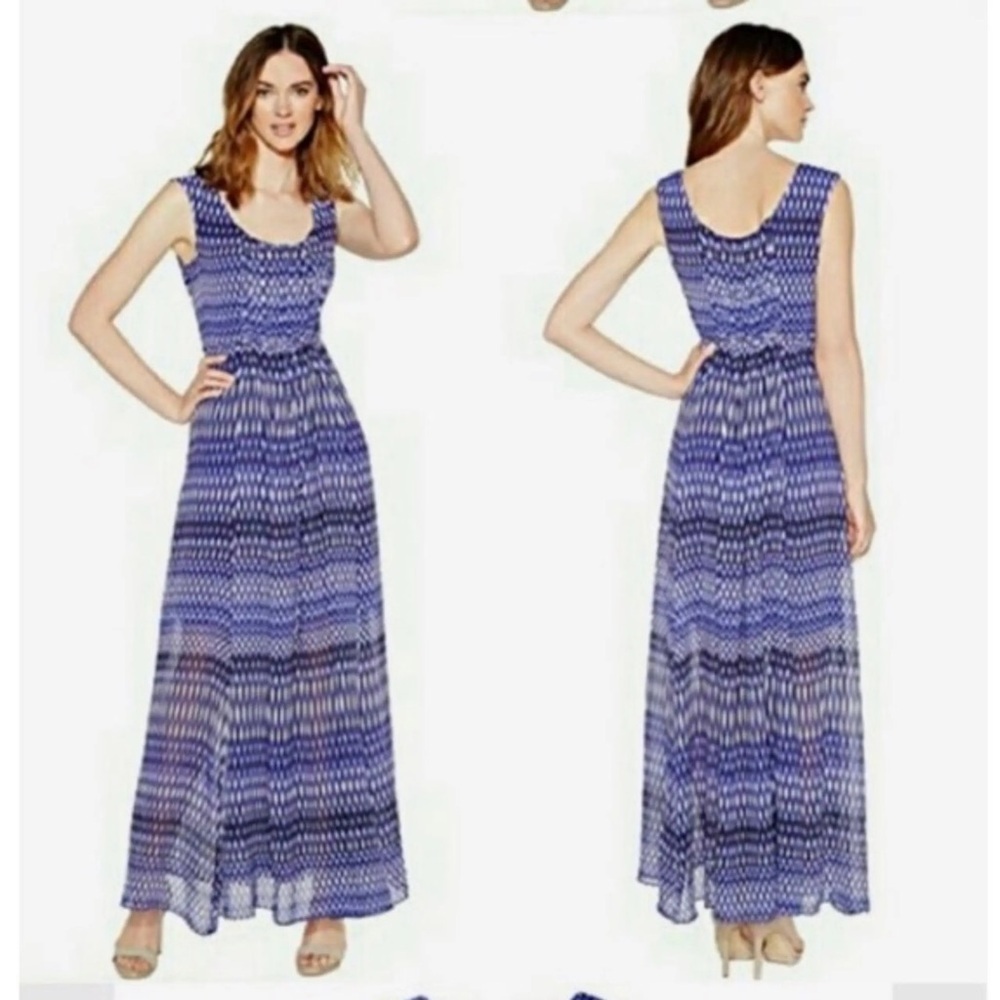 Calvin Klein Purple Printed Maxi Dress - Size 4